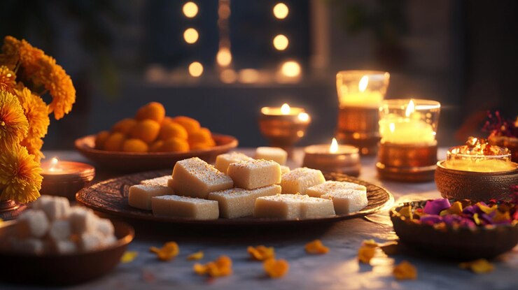 Diwali Milk Sweets with ghee