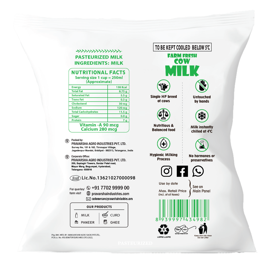 Farm Fresh Homogenised Cow Milk